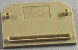 Endplate and partition plate for terminal block Beige 0279560000