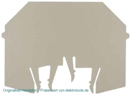 Endplate and partition plate for terminal block Beige 0130160000