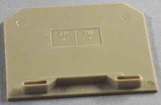 Endplate and partition plate for terminal block Beige 0303660000