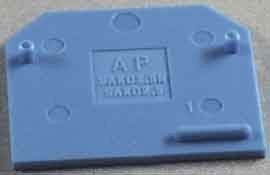 Endplate and partition plate for terminal block Blue 0150980000