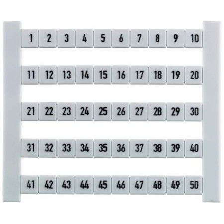 Labelling for terminal block Numbers Horizontal 6 mm 0468660001