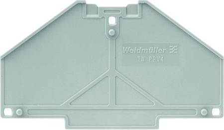 Endplate and partition plate for terminal block Grey 1230050000