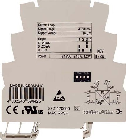 Current value transformer 0.004 A 0.02 A 8721170000