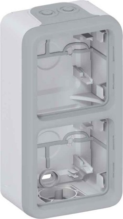 Surface mounted housing for flush mounted switching device  0696