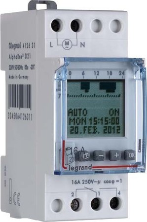 Digital time switch for distribution board DIN rail 1 412633