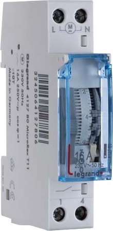 Analogous time switch for distribution board DIN rail 1 412780