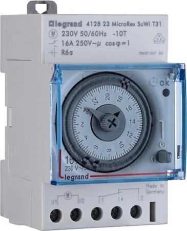 Analogous time switch for distribution board DIN rail 1 412823