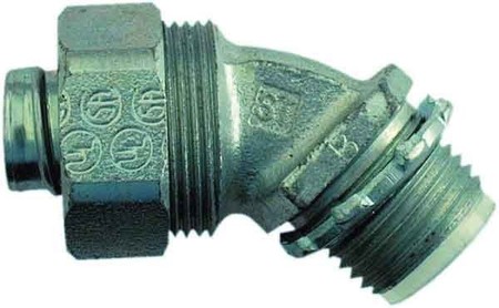 Screw connection for protective metallic hose  298-716-0