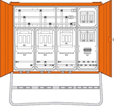 Energy distributor for construction site 400 A 277 kVA WGV0080