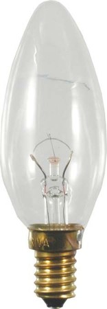 Candle-shaped incandescent lamp 40 W 24 V 40854