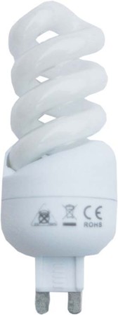 Compact fluorescent lamp with integrated ballast 9 W 230 V 44047