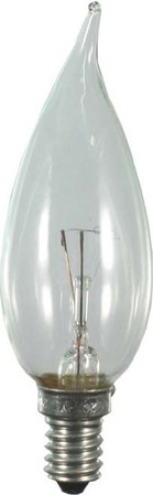 Candle-shaped incandescent lamp 15 W 230 V 40845