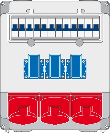 CEE socket outlet combination 3x16A5p400V None None Z 60.01
