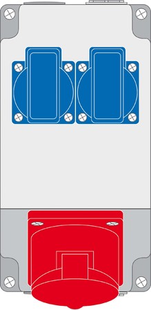 CEE socket outlet combination 1x16A5p400V None None Z 51.01