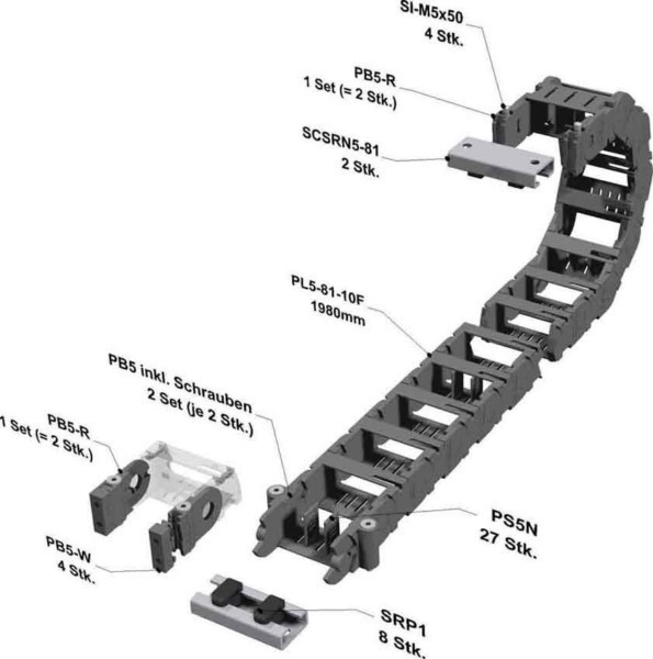 PL5 Guide Chains, Cable Guide Chains