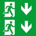 Pictogram for emergency luminaire Escape route 4 0071 354 511