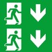 Pictogram for emergency luminaire Escape route 4 0071 354 534