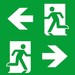 Pictogram for emergency luminaire Escape route 4 0071 354 540