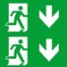 Pictogram for emergency luminaire Escape route 4 0071 354 541