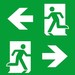 Pictogram for emergency luminaire Escape route 4 0071 354 630