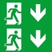 Pictogram for emergency luminaire Escape route 4 0071 354 631