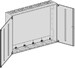 Unequipped meter cabinet Steel plate S 57