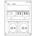 CEE socket outlet combination 1x16A5p400V 1x32A5p400V None SY18Z