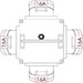 CEE socket outlet combination 4x16A5p400V None None 57074