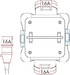 CEE socket outlet combination 2x16A5p400V None None 57148