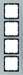 Cover frame for domestic switching devices 4 Vertical 1 10143606