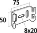 Mounting plate for cable support system Horizontal CM586063