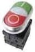 Push button, complete 2 Red/green Oval 216509