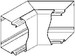 Inner corner for installation duct 60 mm 60 mm LUIB 60.060