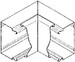 Inner corner for installation duct 100 mm 60 mm LUIC 60.100 E3