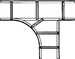 Tee for cable ladder Flat profile 60 mm KLAR 60.403 F