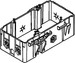 Junction box for wall duct 2 Front Closed GDHR 50-2