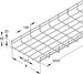 Mesh cable tray U-shape 54 mm 100 mm GTS 54.100 V