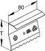 Joint clip for wall duct 213 mm 80 mm Coupler GSTEU213A78T80