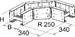Bend for cable ladder Horizontal 90? ULB 100.200