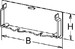 End piece for cable tray 80 mm 200 mm KPKE 80.200