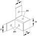 Coupler for support/profile rail C-profile Angle QV 40