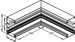 Inner corner for wall duct 110 mm 69 mm Symmetric GAI 110-78 P