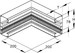 Inner corner for wall duct 133 mm 69 mm Universal GAI 133-78 N