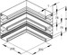 Inner corner for wall duct 220 mm 80 mm Asymmetric DAI 220-78 P