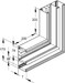 Flat bend for wall duct 170 mm 80 mm 2 DAVO 170-78 P