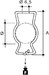 Fixing clip 57 mm 47 mm 1 GM-4757