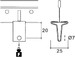 Fixing clamp Clamp Hole LH-25