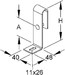 Mounting material for cable support system Steel KRWB 60.25 F