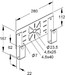 Mounting plate for cable support system Horizontal KRMPV 280 F