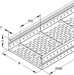 Cable tray/wide span cable tray 150 mm 300 mm 2 mm WRLM 150.300